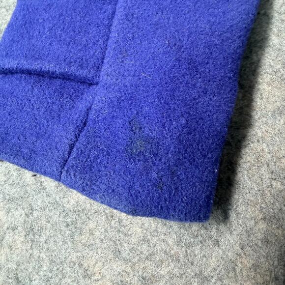 Charter Club Blue Pea Coat Womens Purple Warm Wool Blend Double Breasted Size 4 - Picture 10 of 13